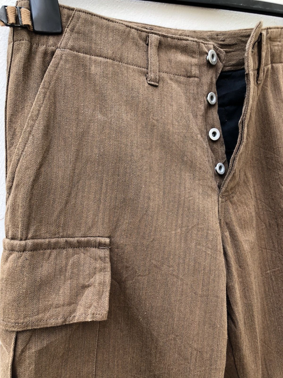 Ermenegildo Zegna EZ by ZEGNA Made in Japan Herringbone Twill Cargo Trouser Size US 29 - 9 Thumbnail