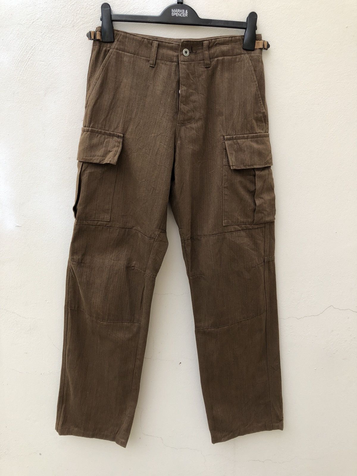 Ermenegildo Zegna EZ by ZEGNA Made in Japan Herringbone Twill Cargo Trouser Size US 29 - 6 Thumbnail