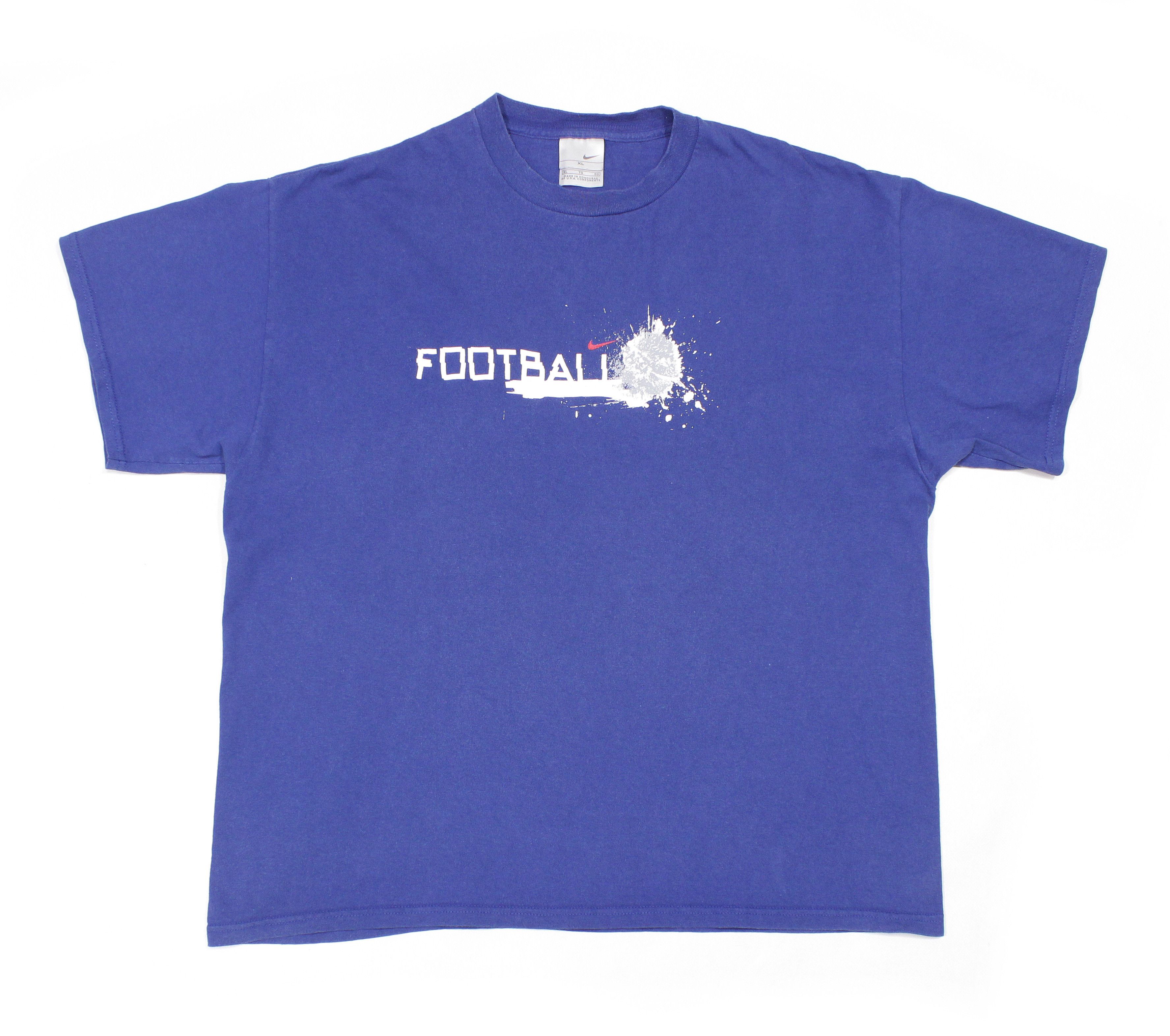 Nike 90S Swoosh Logo Football T-Shirt Size US XL / EU 56 / 4 - 1 Thumbnail