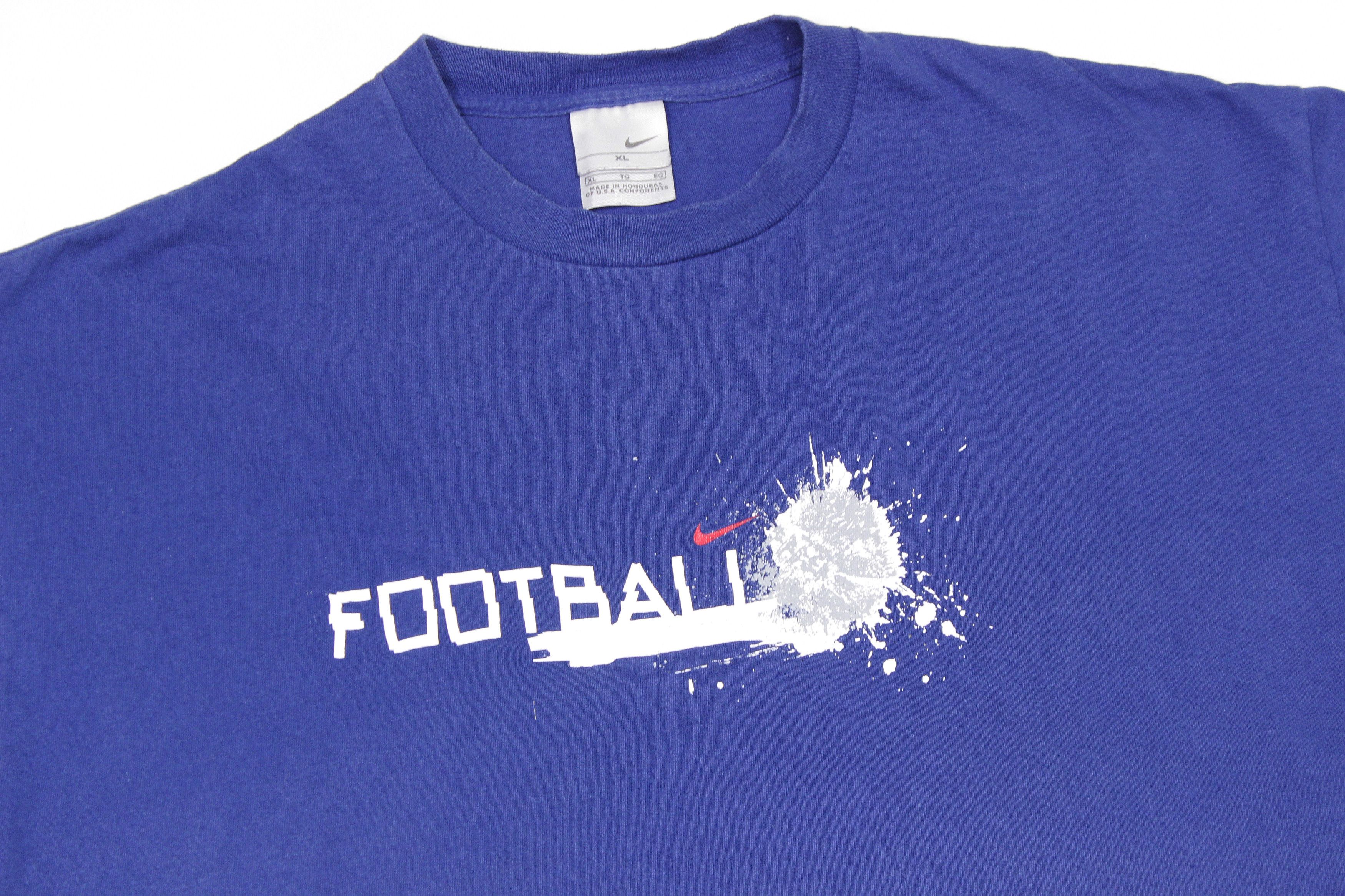 Nike 90S Swoosh Logo Football T-Shirt Size US XL / EU 56 / 4 - 3 Thumbnail