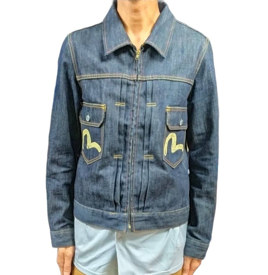 Original Evisu Denim Trucker Jacket Made in italy size M