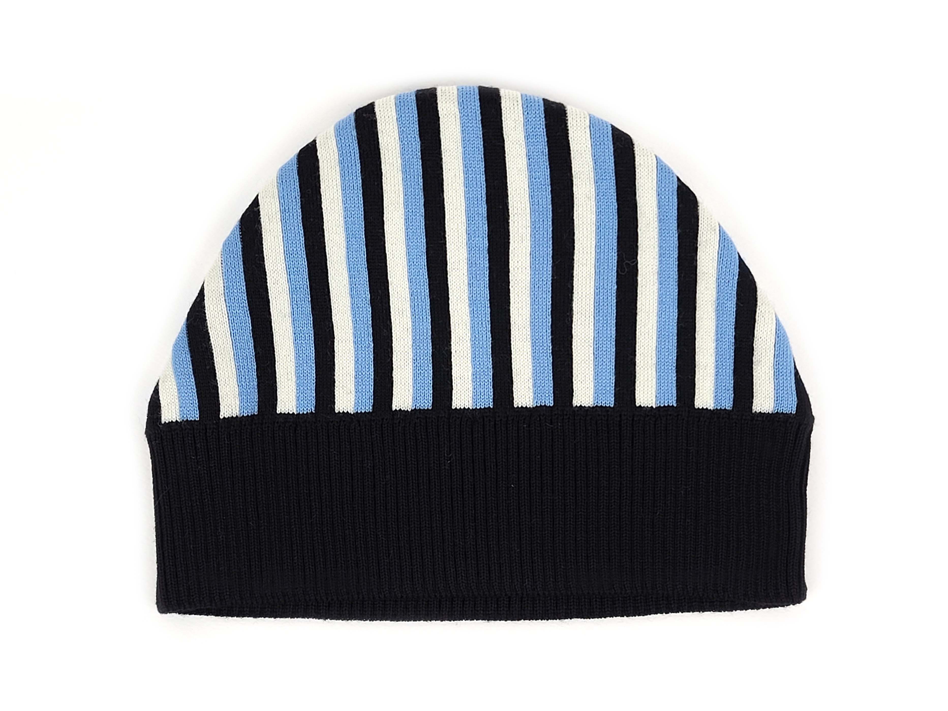 Prada S/S 2018 Striped Wool Beanie NWT Size ONE SIZE - 2 Thumbnail