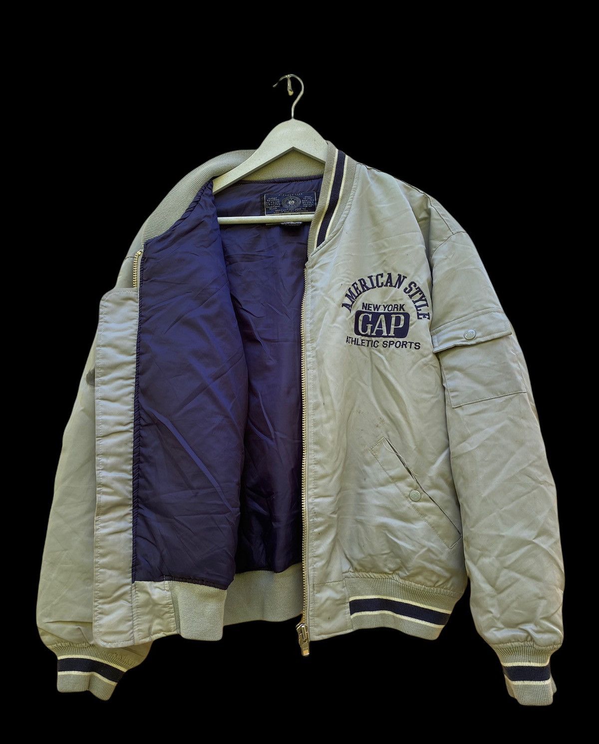 Gap × Vintage Vtg Gap bombers jackets big logo Size US M / EU 48-50 / 2 - 2 Thumbnail