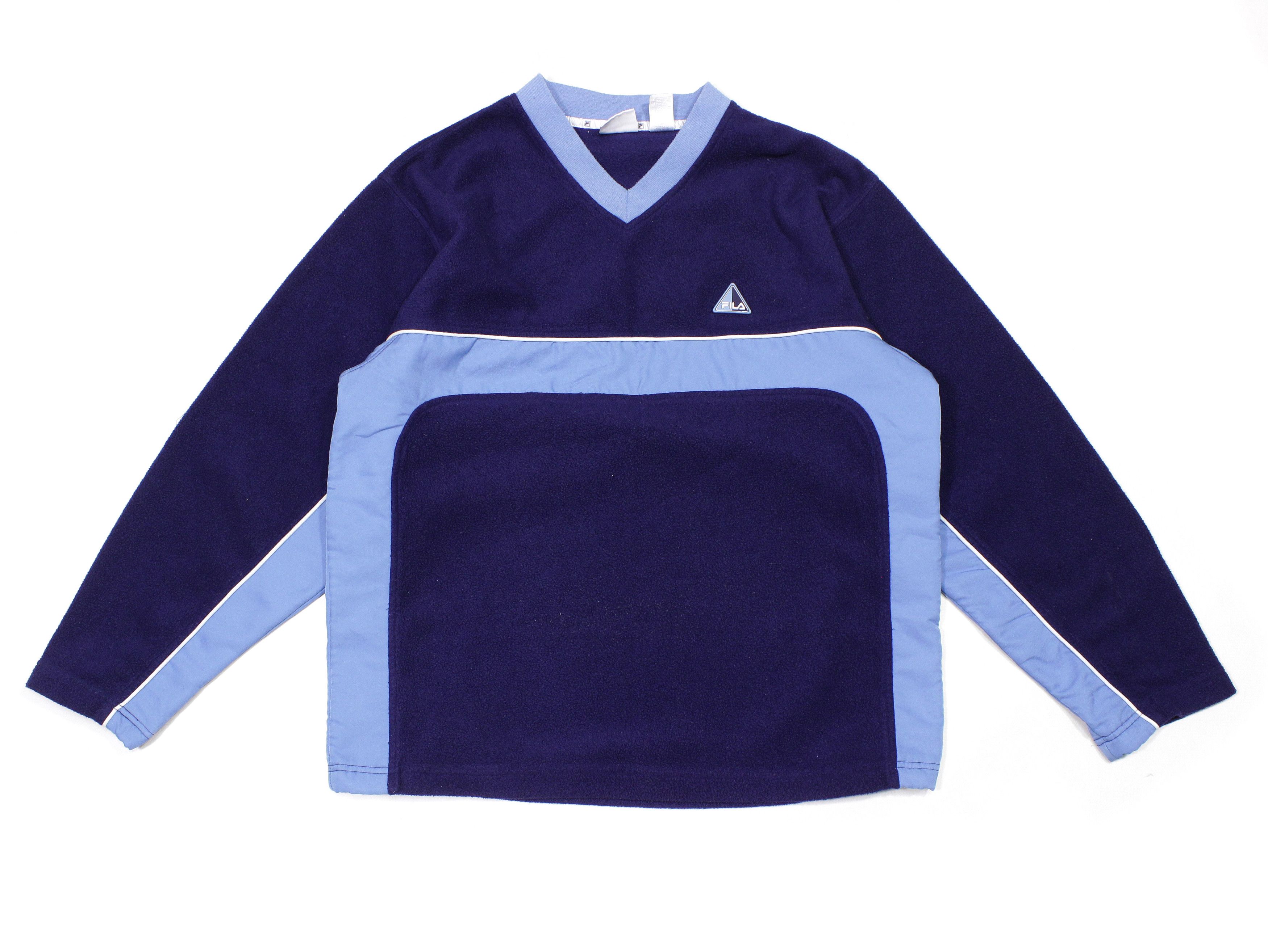 Fila 90S Big Logo Fleece Sweatshirt Vintage Size US M / EU 48-50 / 2 - 1 Thumbnail