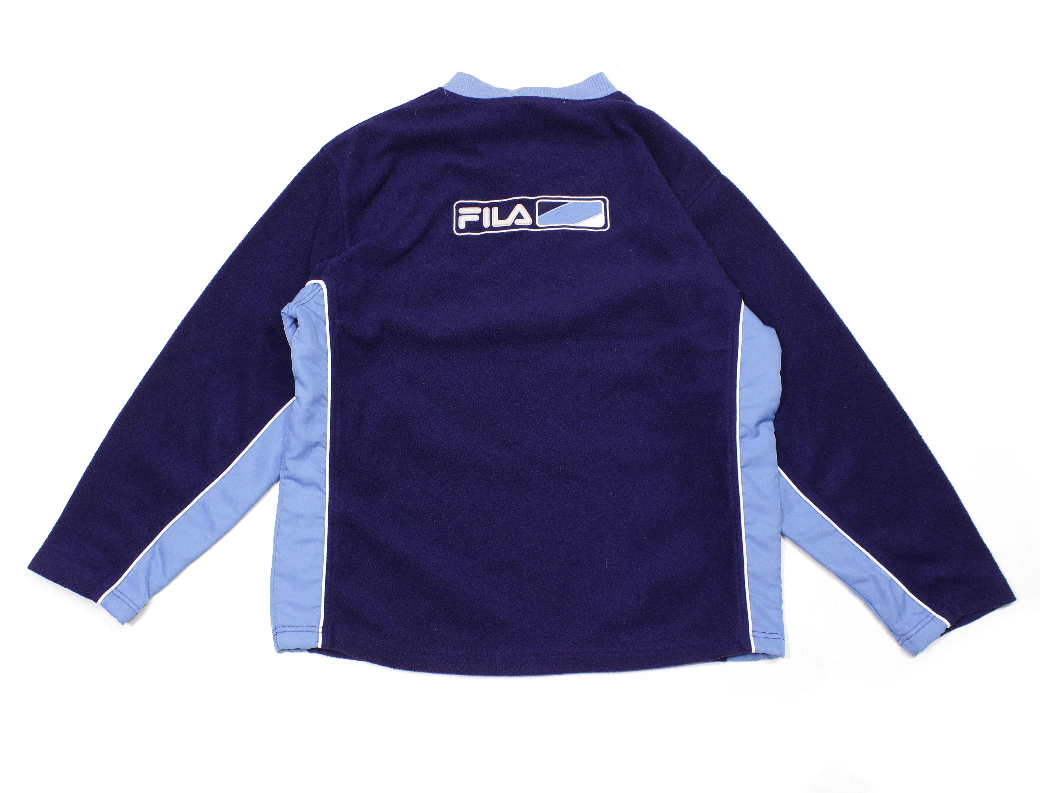 Fila 90S Big Logo Fleece Sweatshirt Vintage Size US M / EU 48-50 / 2 - 2 Thumbnail