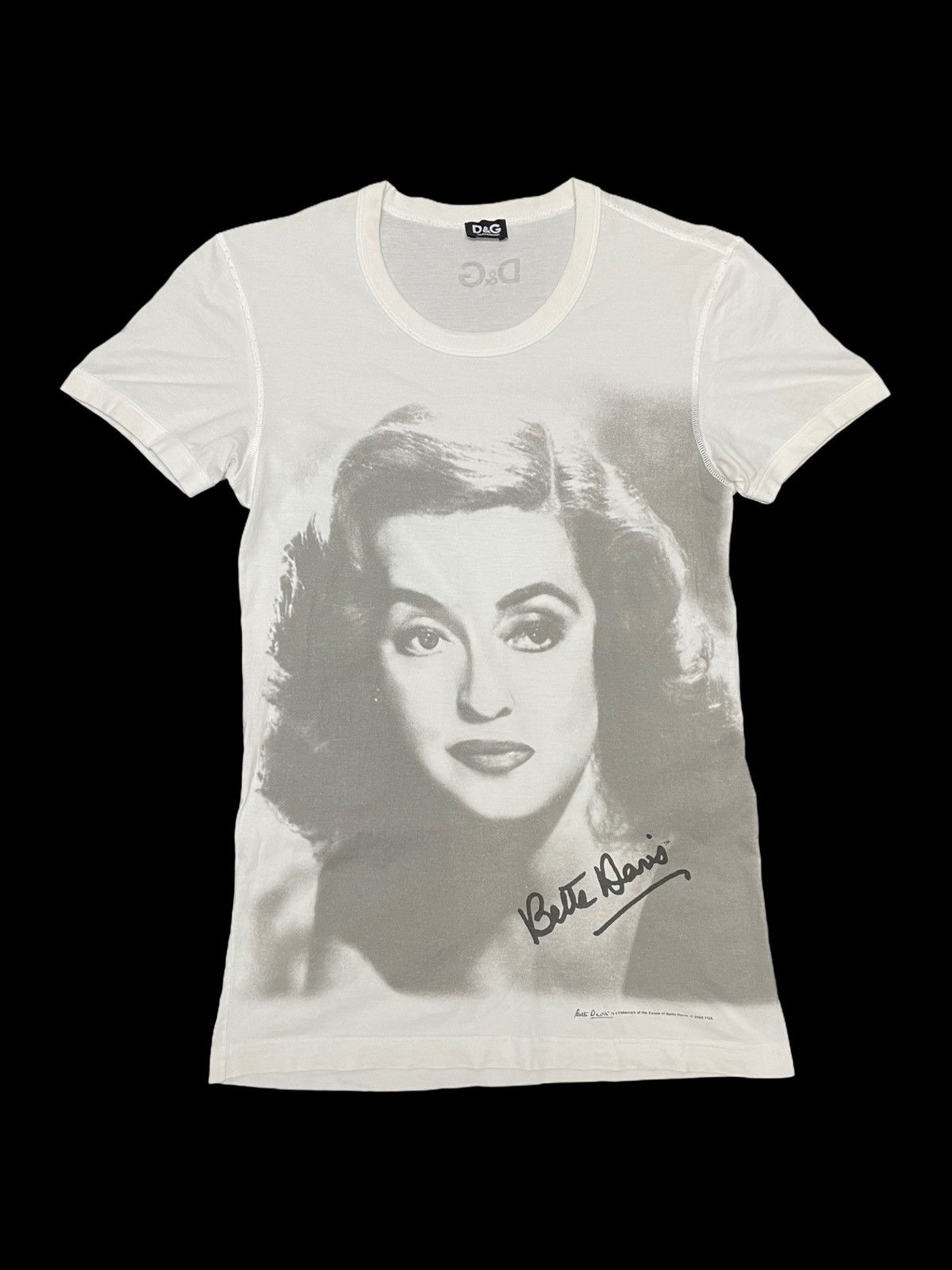 D&G Dolce Gabbana Bette Davis Hollywood Star Photo Tee
