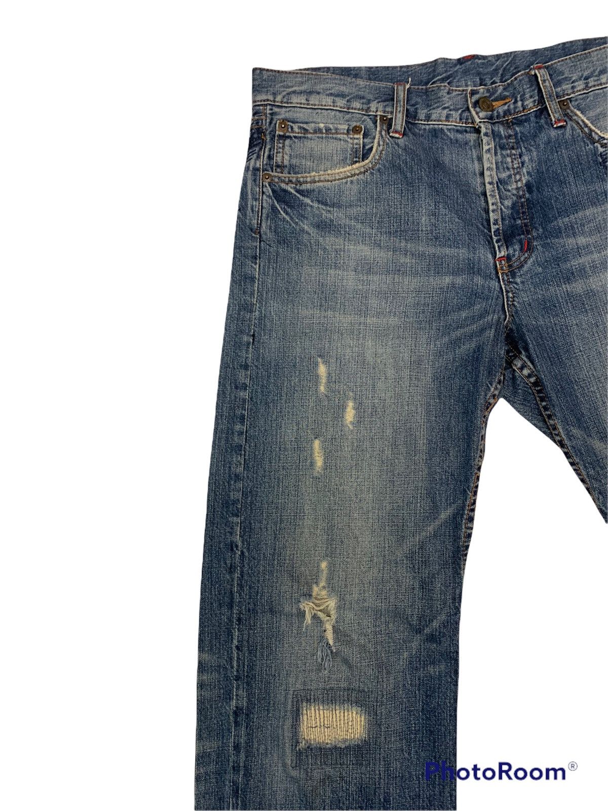 Takeo Kikuchi Takeo kikuchi distressed denim pants traditional design Size US 34 / EU 50 - 3 Thumbnail