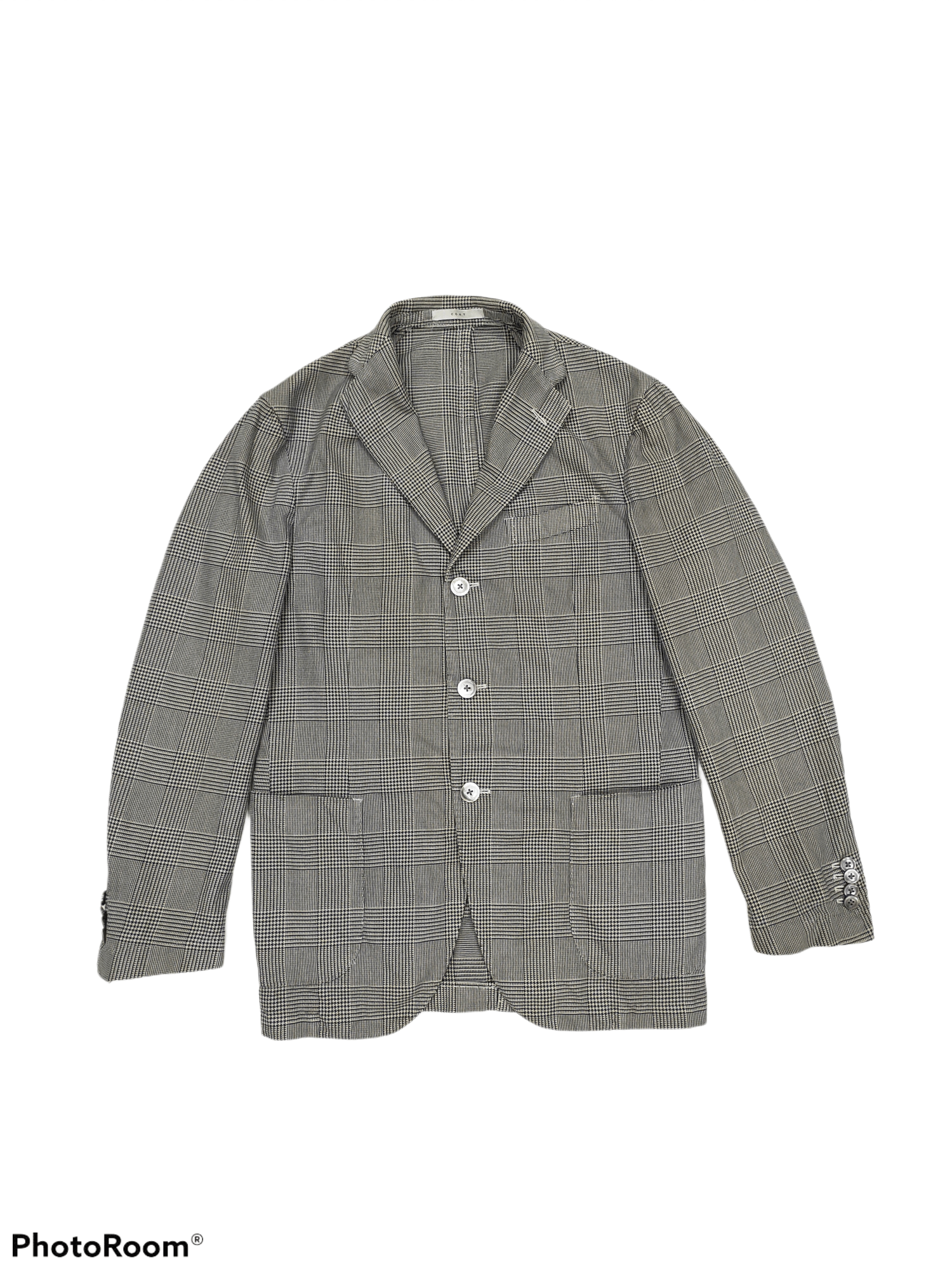 Boglioli VINTAGE BOGLIOLI HOUNDSTOOTH PLAID COAT BLAZER 46R ITALY Size 46R - 1 Thumbnail