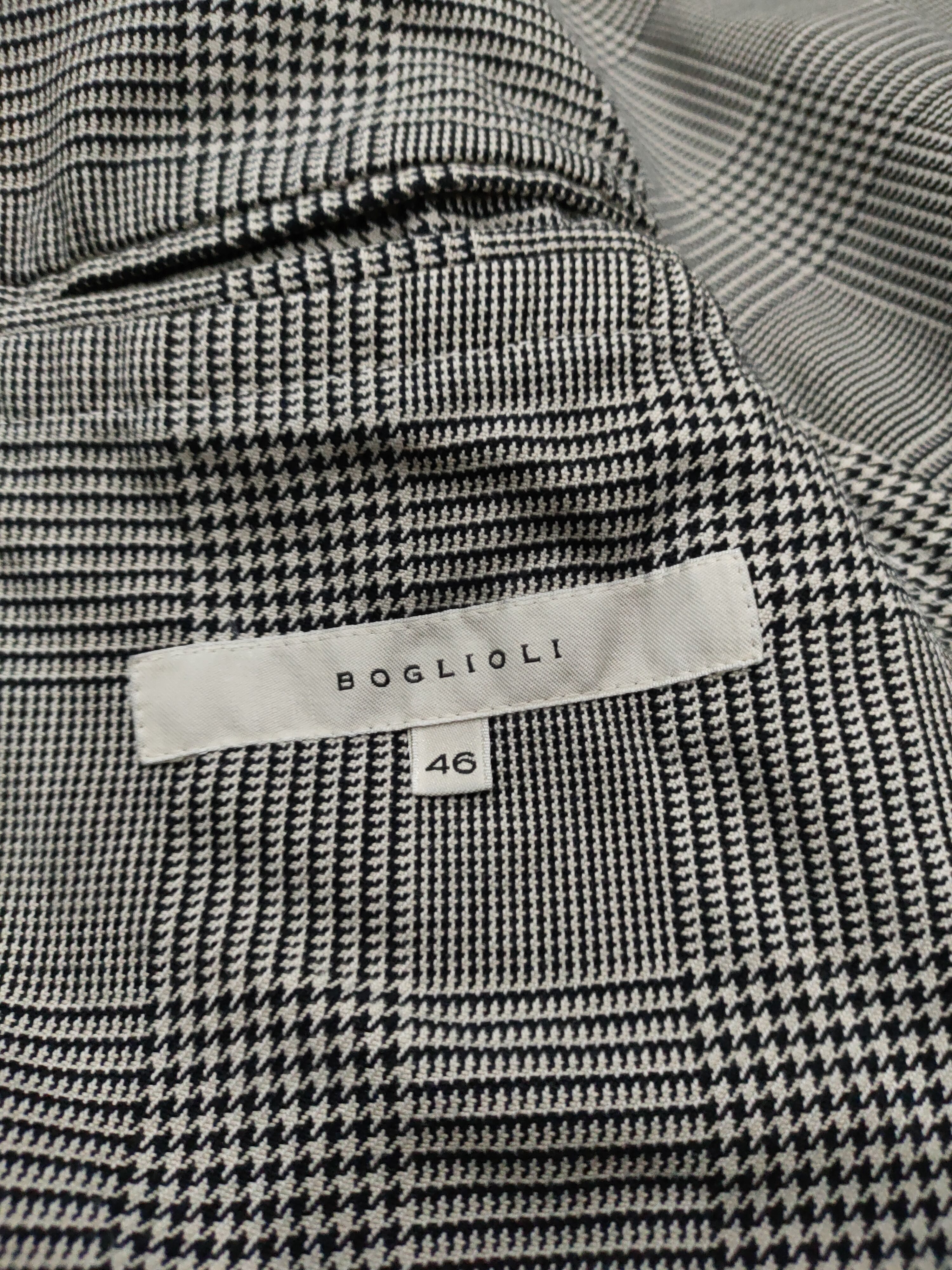 Boglioli VINTAGE BOGLIOLI HOUNDSTOOTH PLAID COAT BLAZER 46R ITALY Size 46R - 8 Thumbnail
