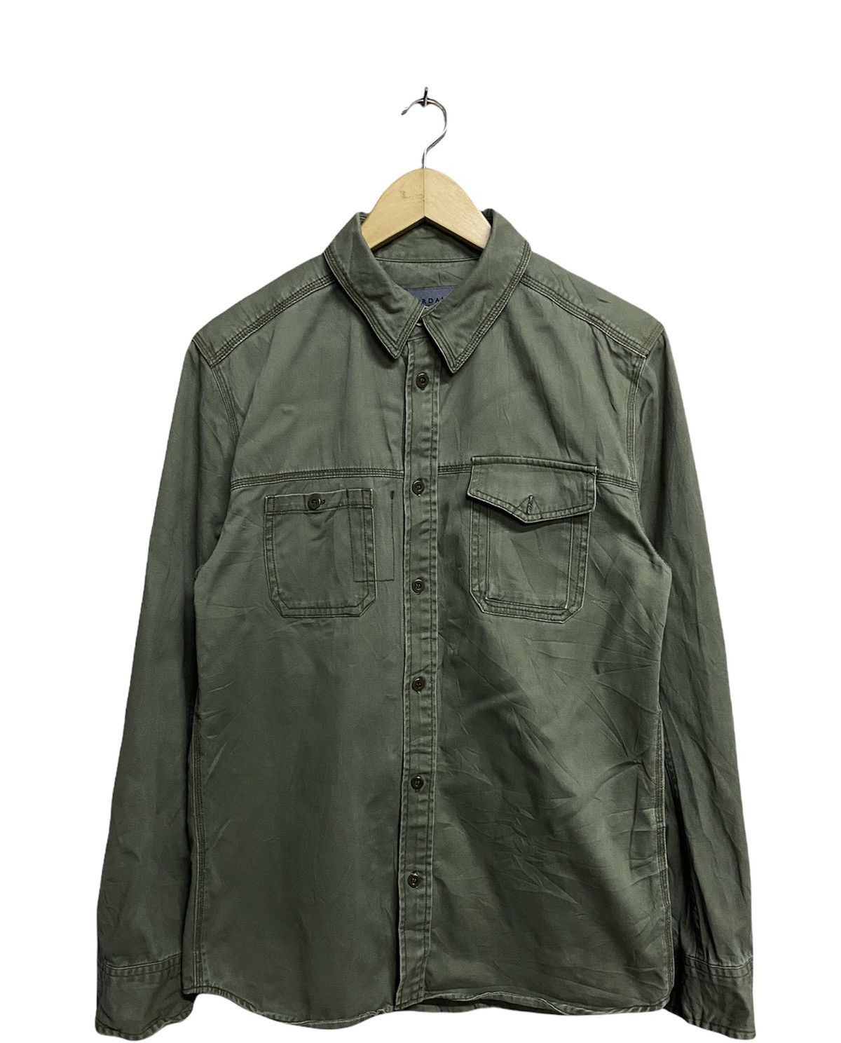 Giordano 🔥SALE🔥GIORDANO BUTTON UPS SHIRTS GREEN ARMY Size US L / EU 52-54 / 3 - 1 Thumbnail