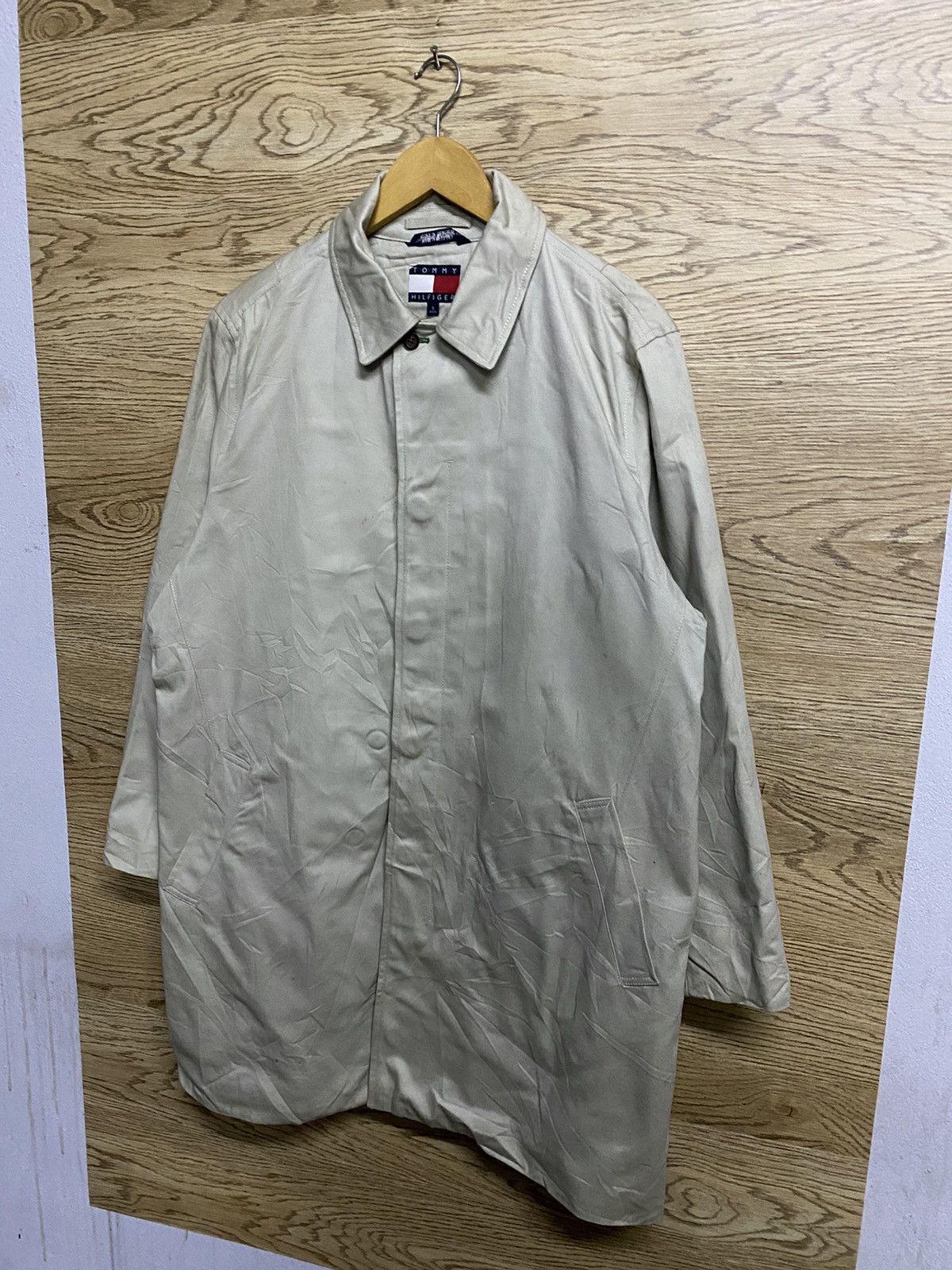 Other × Tommy Hilfiger Vintage Tommy Hilfiger Beige Trench Coat with Plaid Lining Size US S / EU 44-46 / 1 - 5 Thumbnail