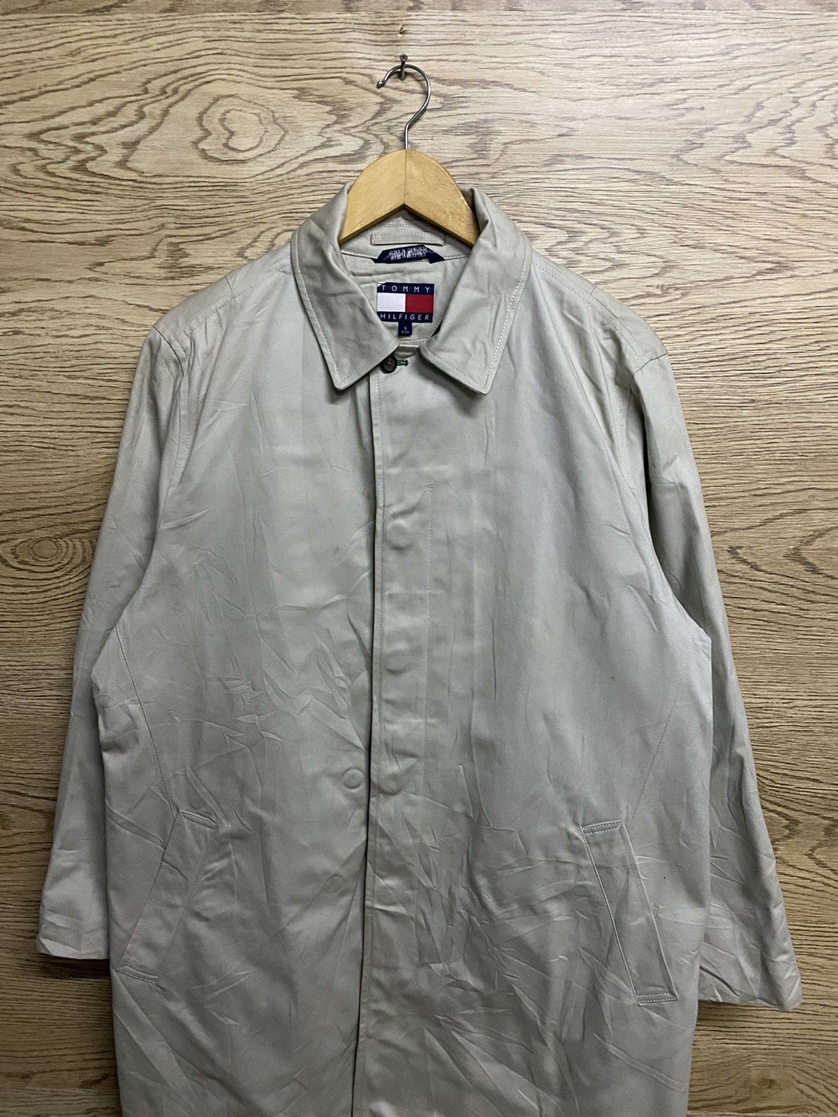Other × Tommy Hilfiger Vintage Tommy Hilfiger Beige Trench Coat with Plaid Lining Size US S / EU 44-46 / 1 - 4 Thumbnail