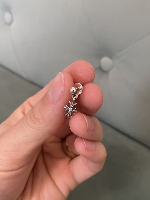 Chrome Hearts Diamond Tiny E CH Plus Drop Earring | Grailed