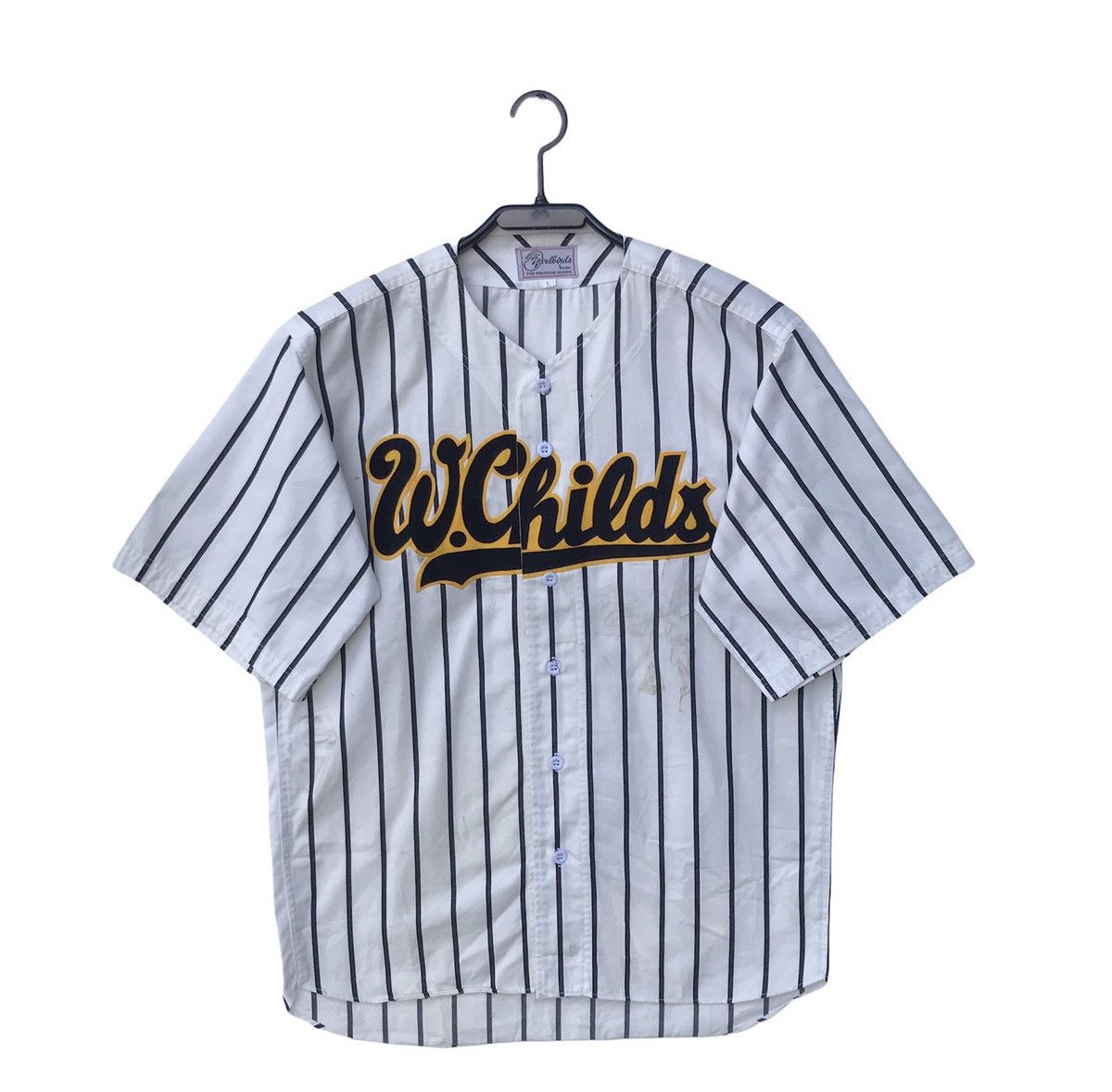 Vintage Vintage Yardbirds W. Childs Spellout Pinstripe Jersey #16 Size US L / EU 52-54 / 3 - 1 Thumbnail