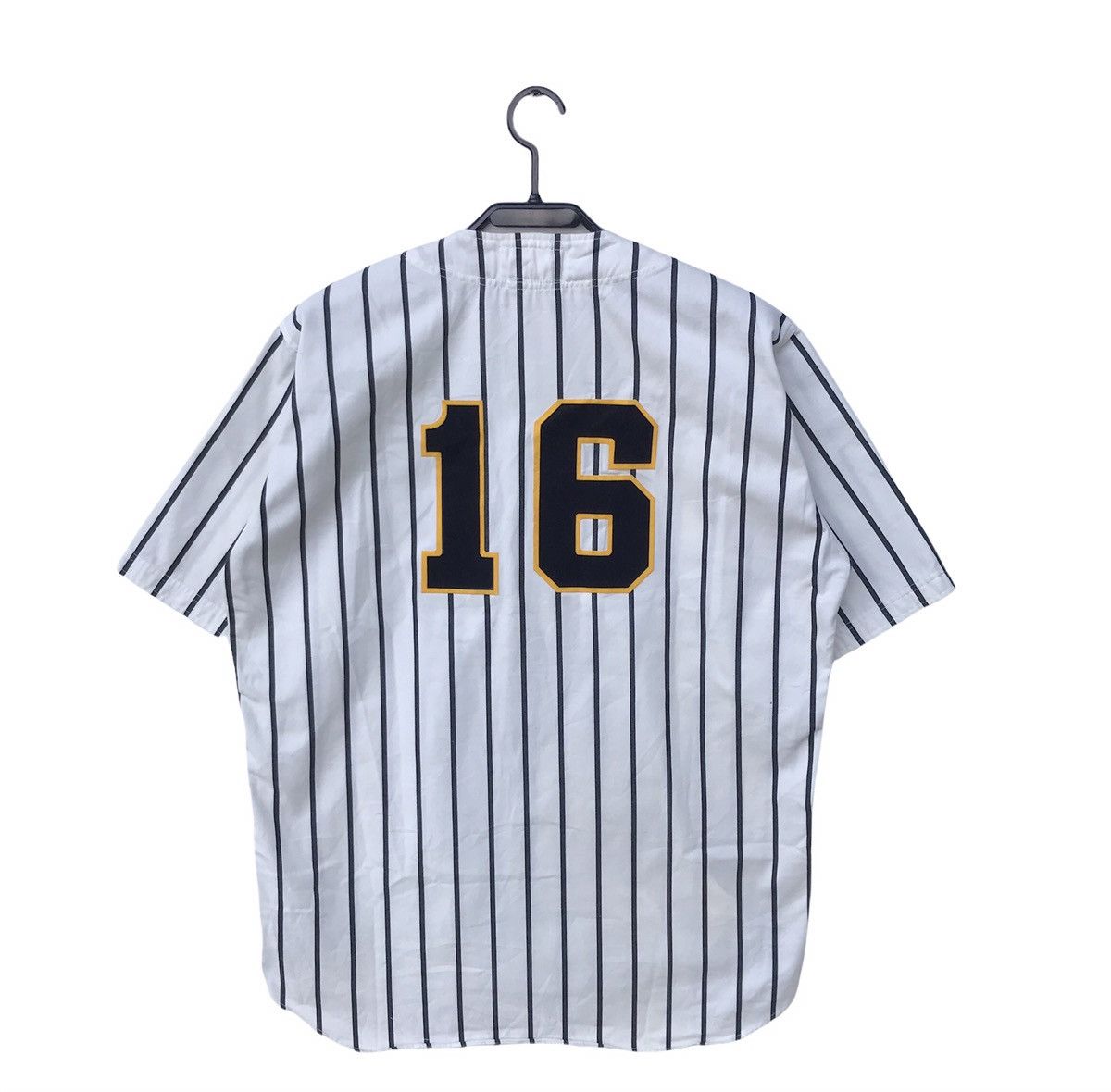 Vintage Vintage Yardbirds W. Childs Spellout Pinstripe Jersey #16 Size US L / EU 52-54 / 3 - 5 Thumbnail