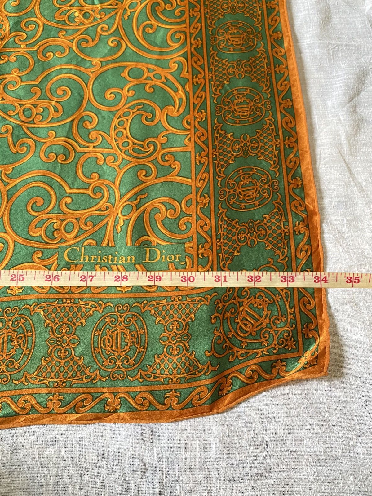Christian Dior Monsieur Christian Dior luxury design silk scarf 34”x35.5” SS Size ONE SIZE - 7 Thumbnail