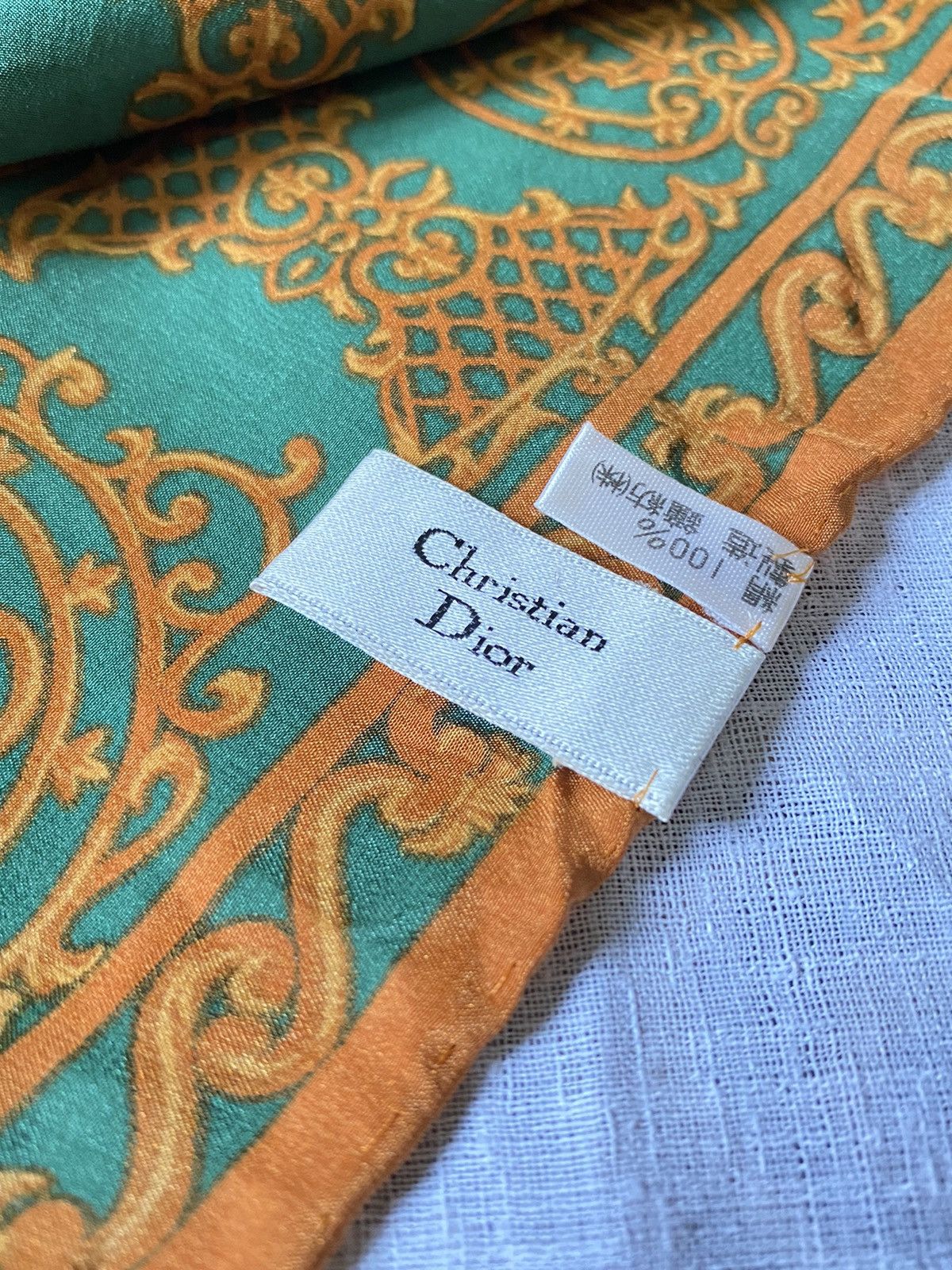 Christian Dior Monsieur Christian Dior luxury design silk scarf 34”x35.5” SS Size ONE SIZE - 2 Thumbnail