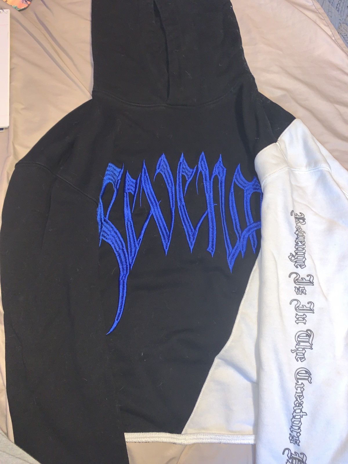 Revenge Revenge Blue Split Hoodie M Grailed