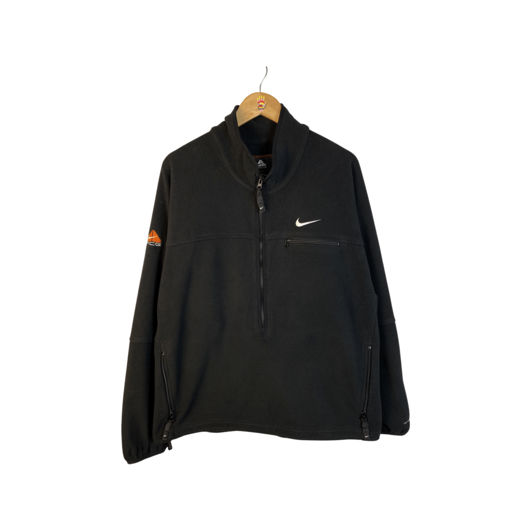Nike Nike ACG Therma Fit Vintage 90's Black Fleece Jacket Zip Size US XL / EU 56 / 4 - 1 Thumbnail