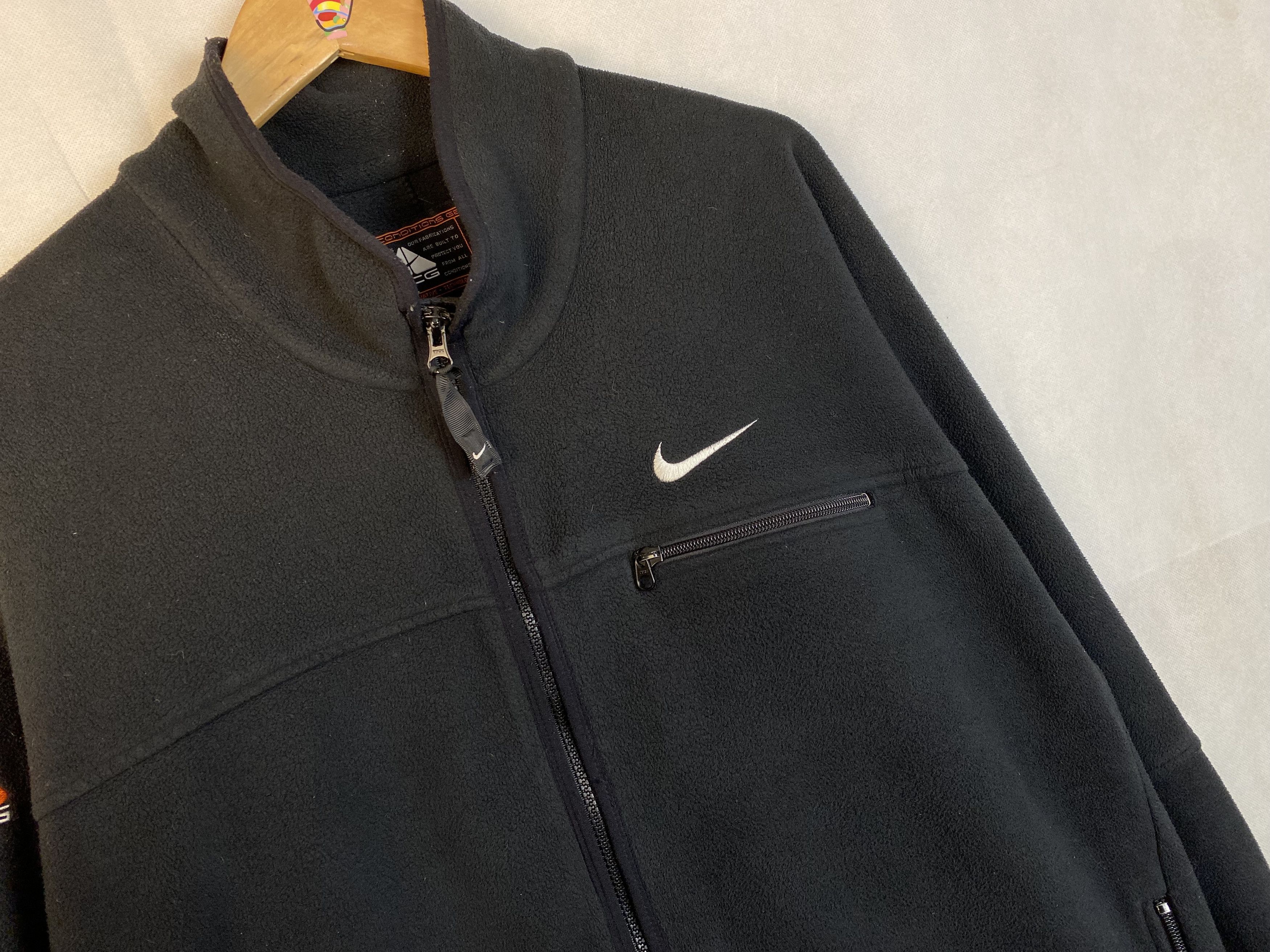 Nike Nike ACG Therma Fit Vintage 90's Black Fleece Jacket Zip Size US XL / EU 56 / 4 - 3 Thumbnail