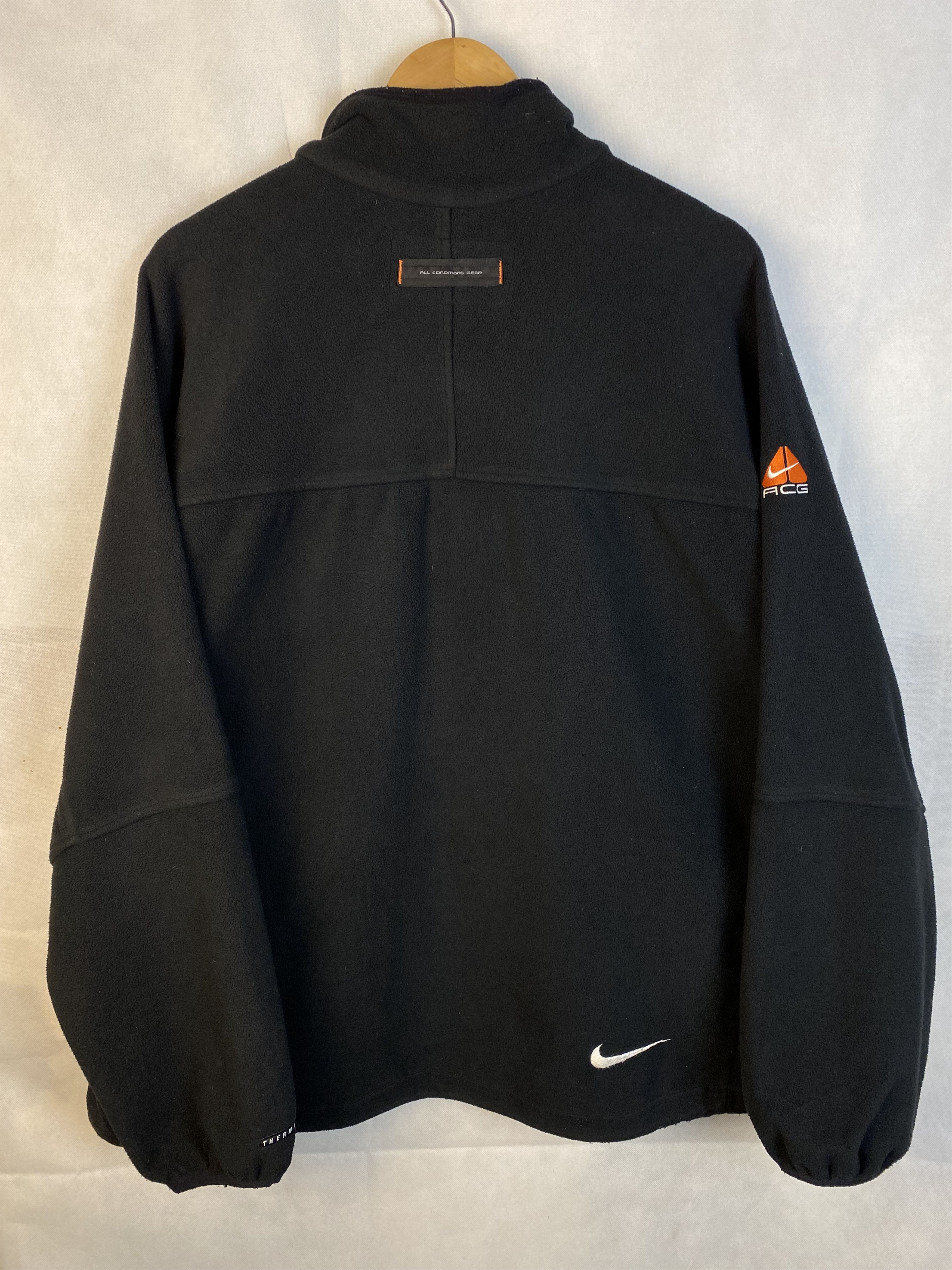 Nike Nike ACG Therma Fit Vintage 90's Black Fleece Jacket Zip Size US XL / EU 56 / 4 - 6 Thumbnail