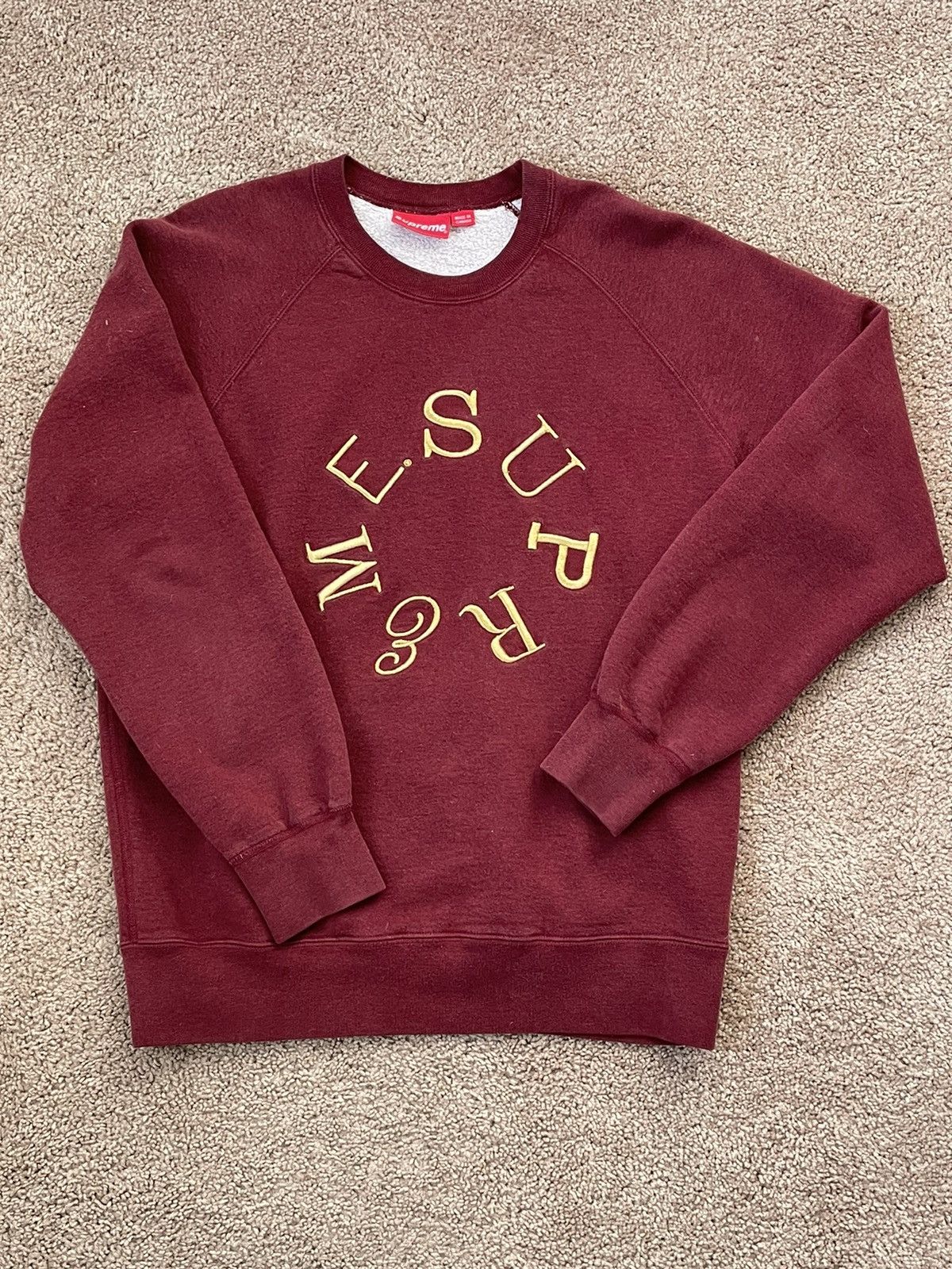 Supreme Supreme Circle Cursive Logo Sweatshirt Grailed