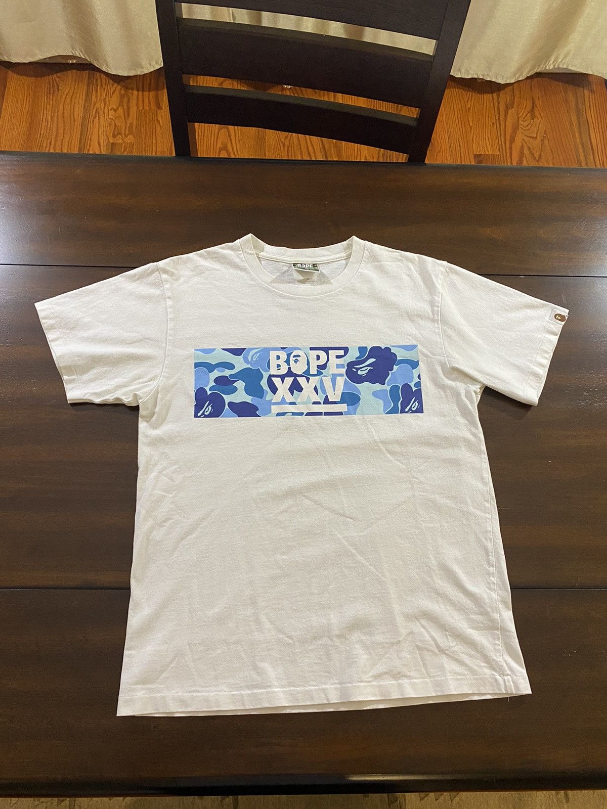 Bape Bape XXV ANNIVERSARY Blue ABC CAMO tee | Grailed