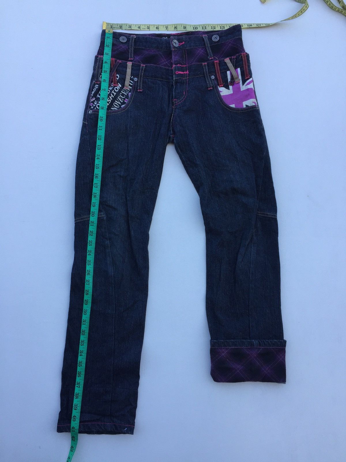 If Six Was Nine × Le Grande Bleu (L.G.B.) Japanese Barcedos Double Waist Gothic Punk Jeans Size US 30 / EU 46 - 1 Thumbnail