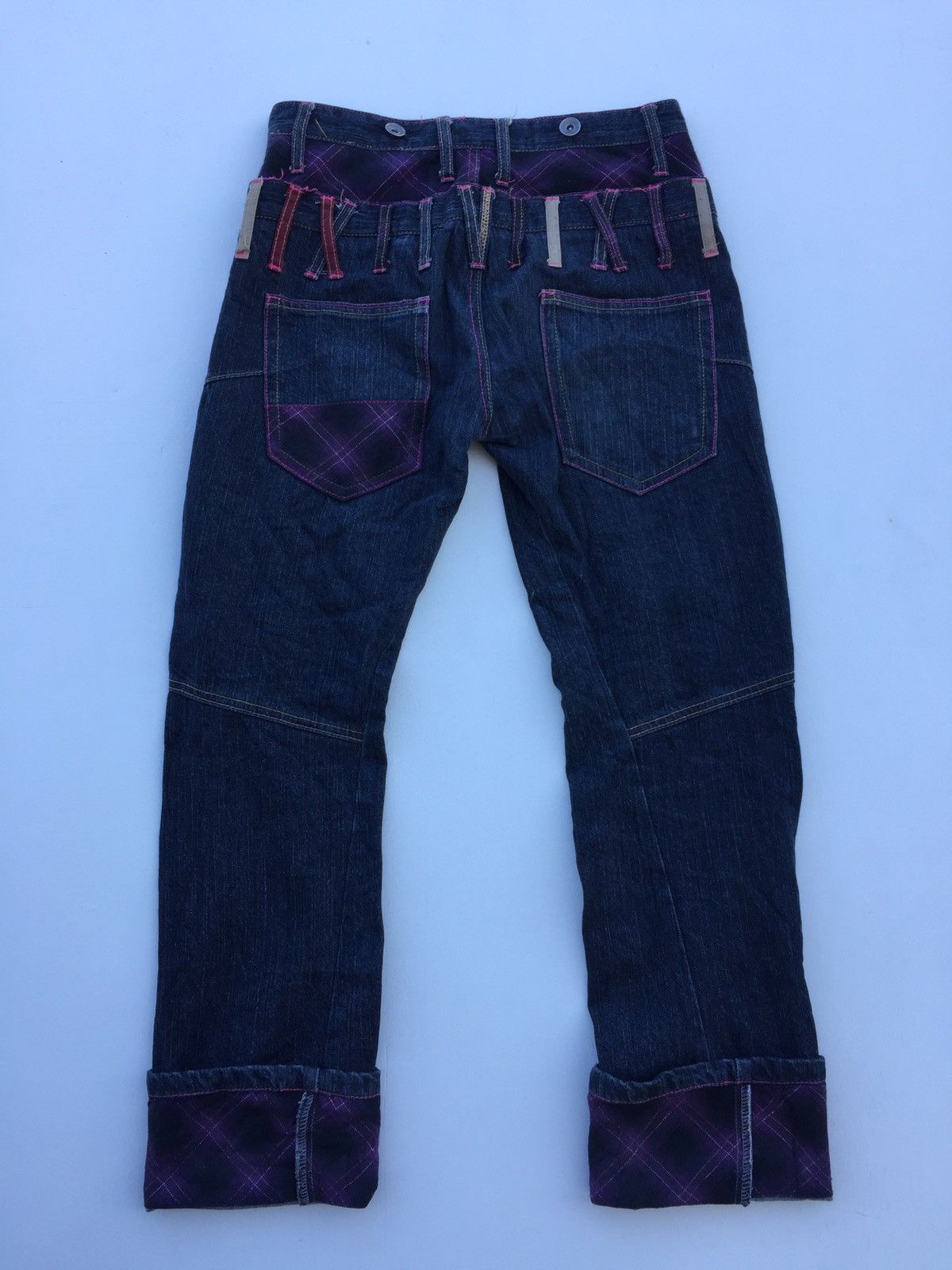 If Six Was Nine × Le Grande Bleu (L.G.B.) Japanese Barcedos Double Waist Gothic Punk Jeans Size US 30 / EU 46 - 6 Thumbnail