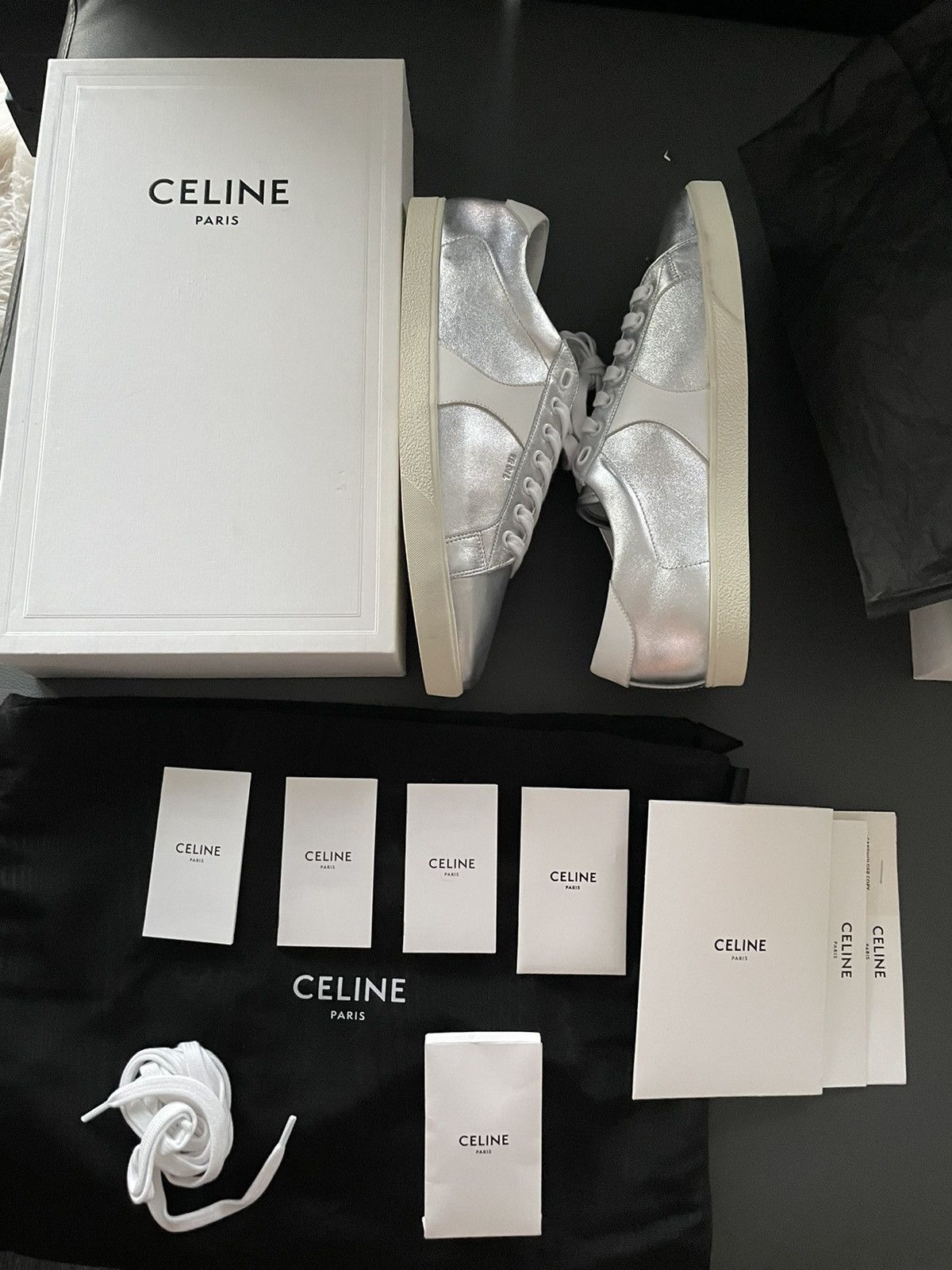 Celine × Hedi Slimane Celine Hedi Slimane Triomphe Sneaker Super Runway Edition Size US 11 / EU 44 - 15 Thumbnail