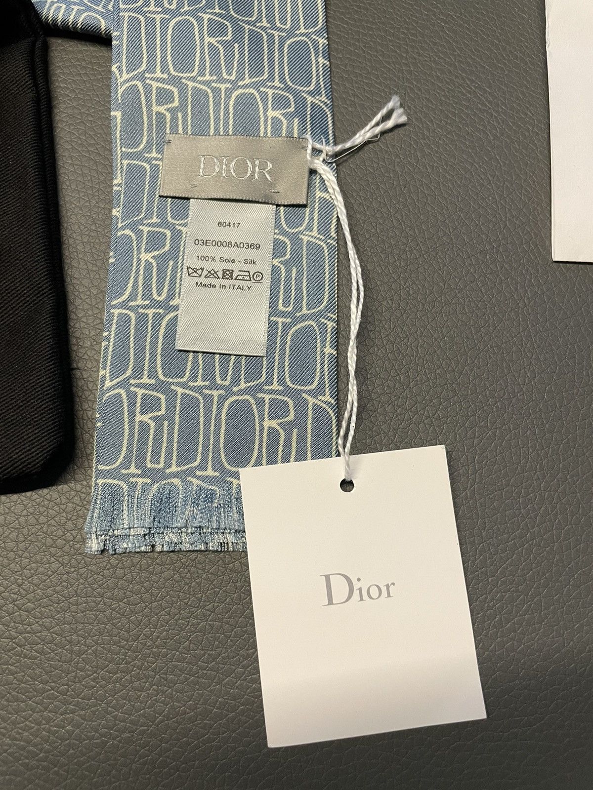 Dior Extremely Rare Runway Dior x Shawn Fluid Logo Silk Tie Size ONE SIZE - 7 Thumbnail