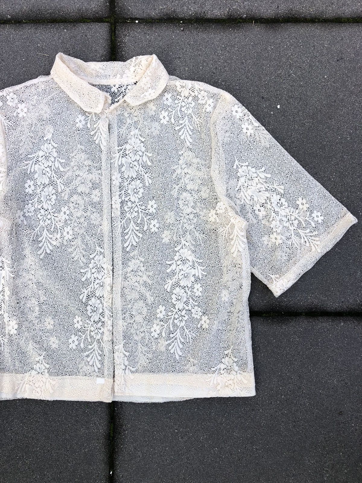 Handmade × Vintage Handmade Lace Camp Collar Bowling shirt Size US L / EU 52-54 / 3 - 2 Thumbnail