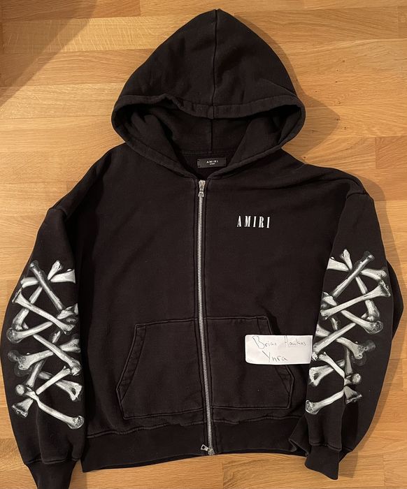 Amiri Bones Hoodie Black | Grailed