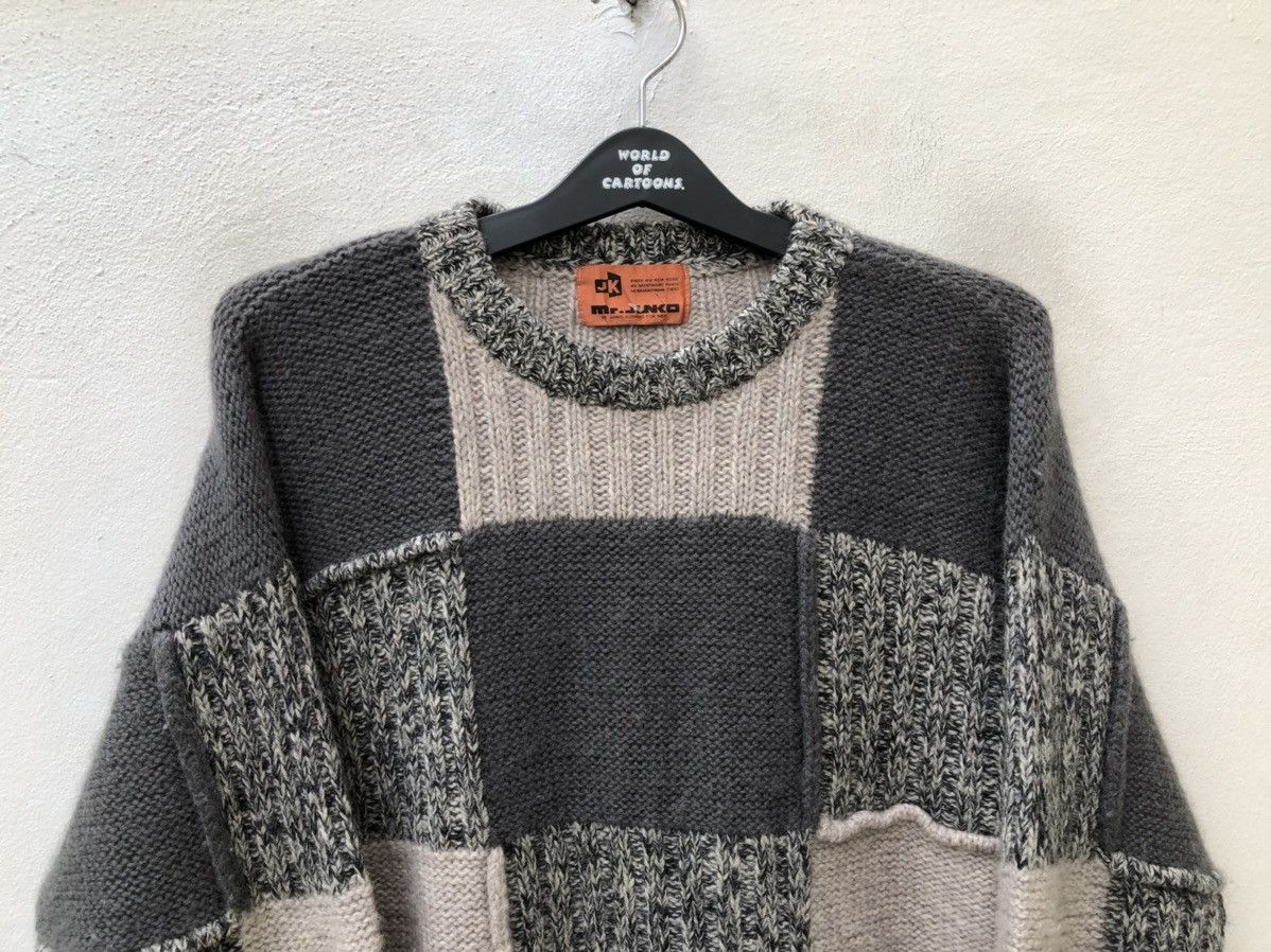 Mr. Junko Vintage 80s Mr. Junko Men Patchwork Knitwear Wool Sweater Size US M / EU 48-50 / 2 - 4 Thumbnail
