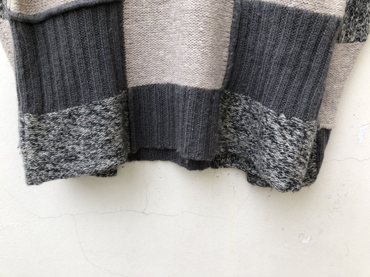 Mr. Junko Vintage 80s Mr. Junko Men Patchwork Knitwear Wool Sweater Size US M / EU 48-50 / 2 - 13 Thumbnail