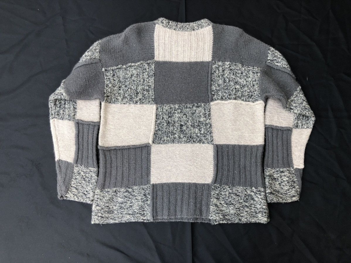 Mr. Junko Vintage 80s Mr. Junko Men Patchwork Knitwear Wool Sweater Size US M / EU 48-50 / 2 - 2 Thumbnail