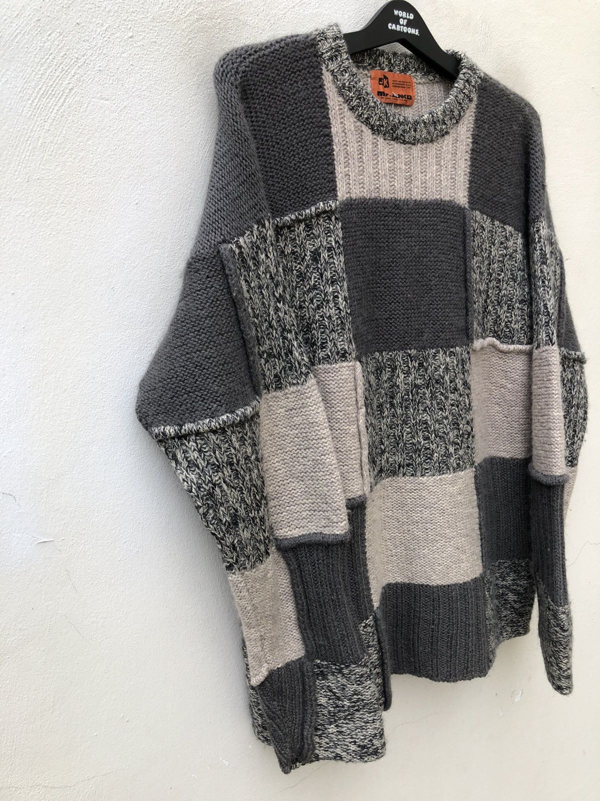 Mr. Junko Vintage 80s Mr. Junko Men Patchwork Knitwear Wool Sweater Size US M / EU 48-50 / 2 - 6 Thumbnail