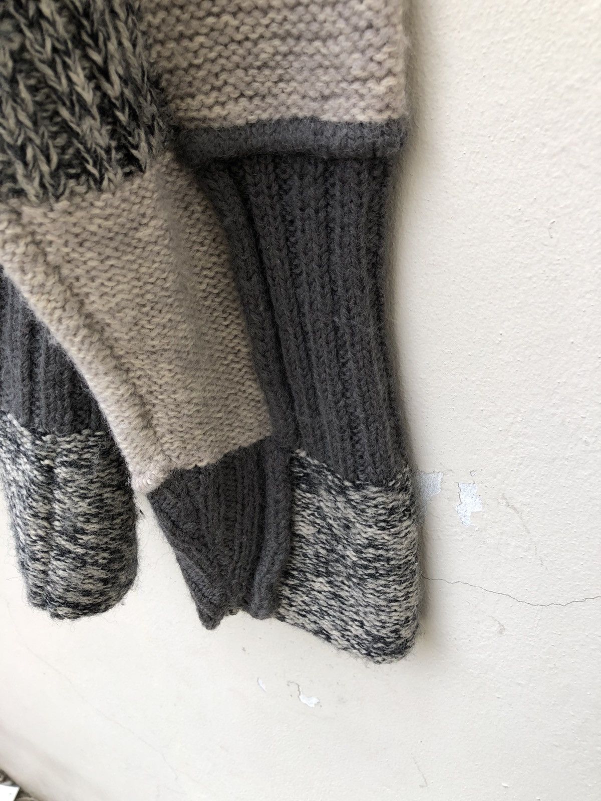 Mr. Junko Vintage 80s Mr. Junko Men Patchwork Knitwear Wool Sweater Size US M / EU 48-50 / 2 - 15 Thumbnail