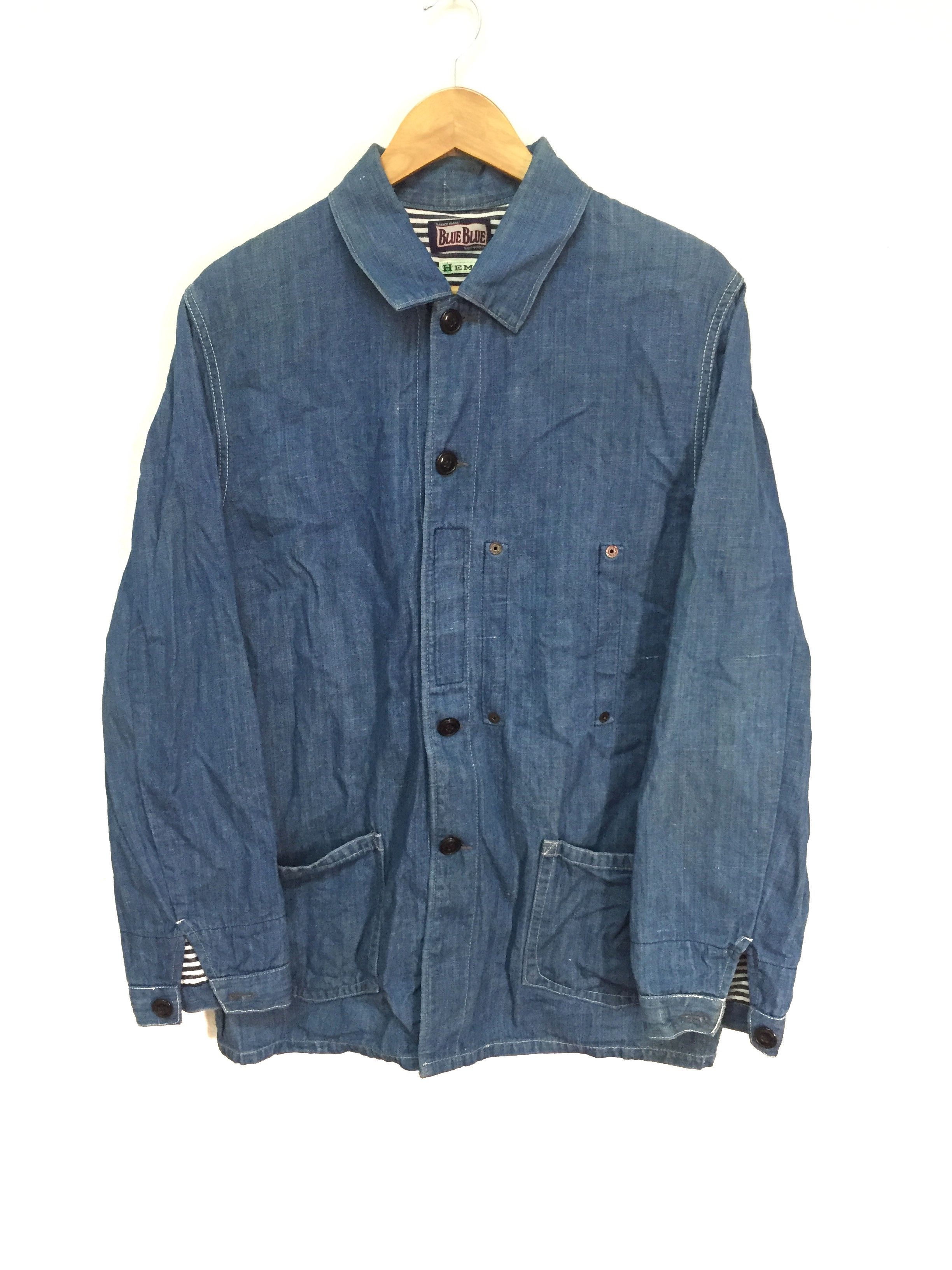 Blue Blue Japan Blue Blue Japan Hemp Denim jacket Size US L / EU 52-54 / 3 - 1 Thumbnail