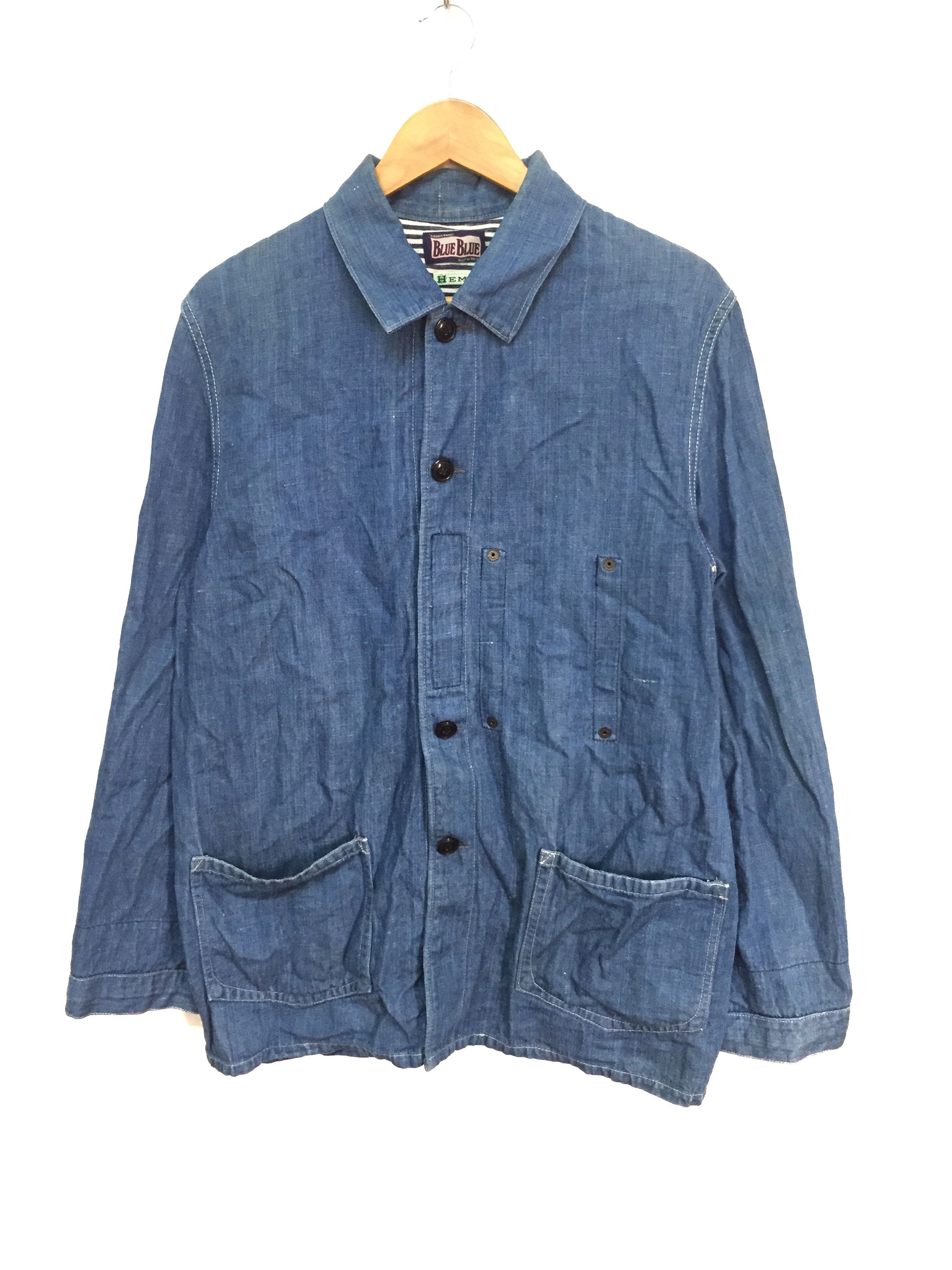 Blue Blue Japan Blue Blue Japan Hemp Denim jacket Size US L / EU 52-54 / 3 - 3 Thumbnail
