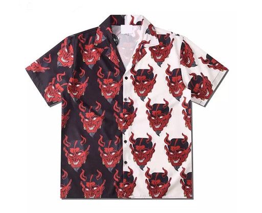 Vintage Devil Satan Button Up Shirt | Grailed