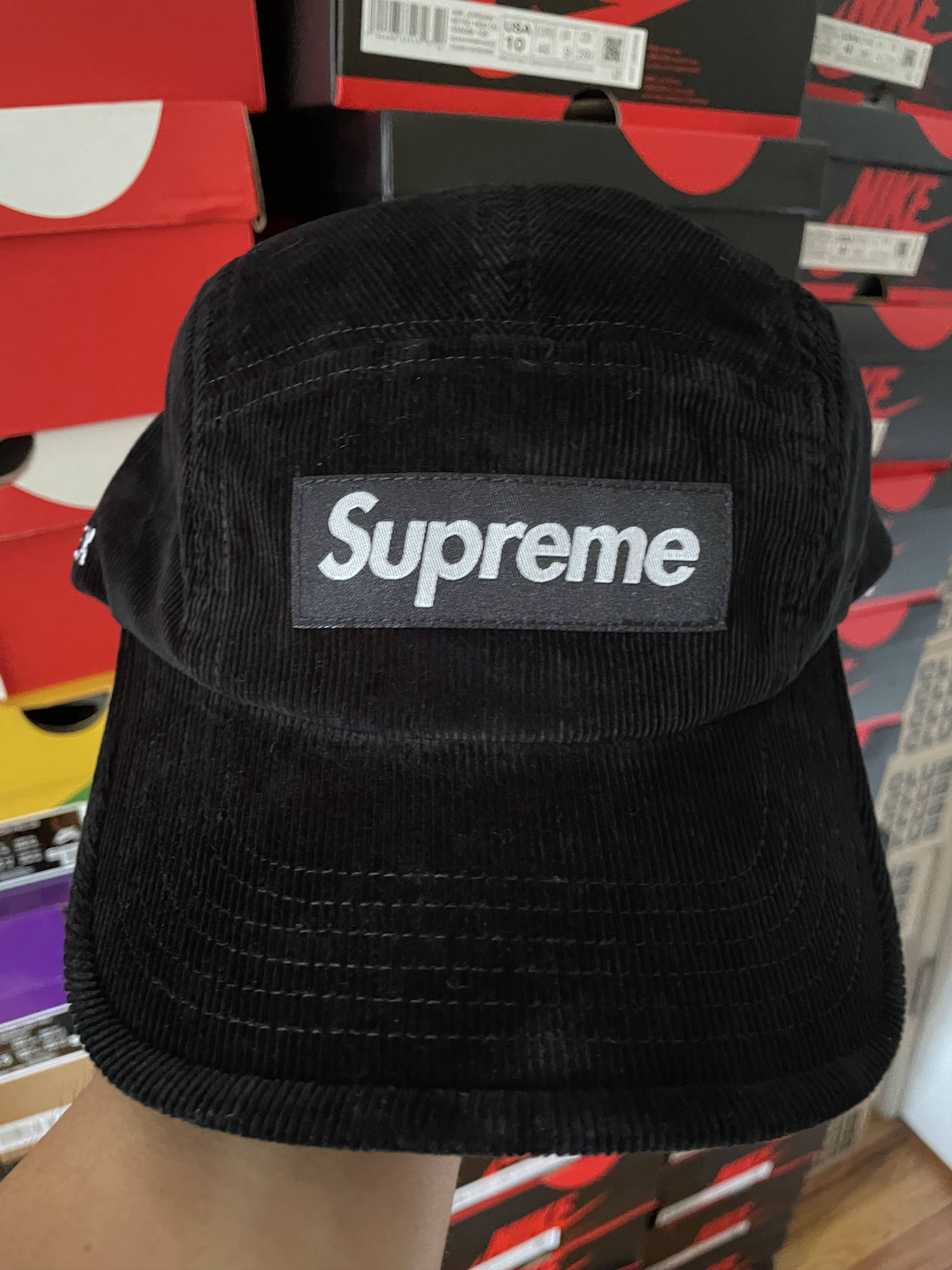 未使用　Supreme シュプリーム Corduroy Camp Cap 黒 Supreme - Corduroy Camp Cap - ParkSIDER