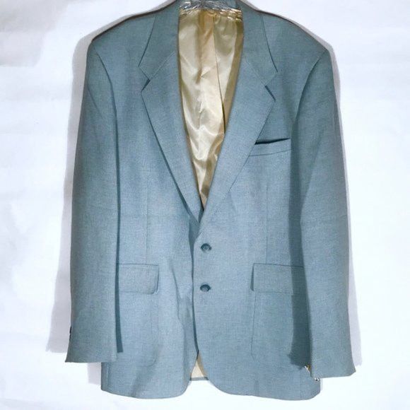 Levi's × Vintage LEVIS Baby Blue VTG Jacket Blazer Sport Coat 44L Size 44L - 8 Thumbnail