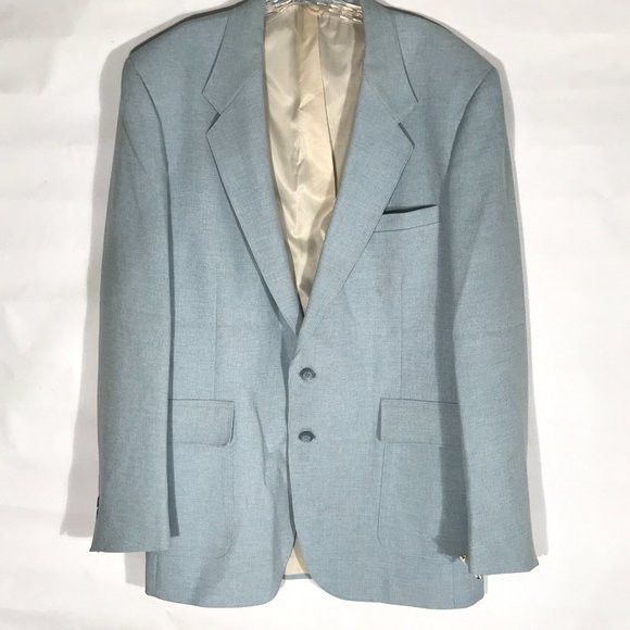 Levi's × Vintage LEVIS Baby Blue VTG Jacket Blazer Sport Coat 44L Size 44L - 2 Thumbnail