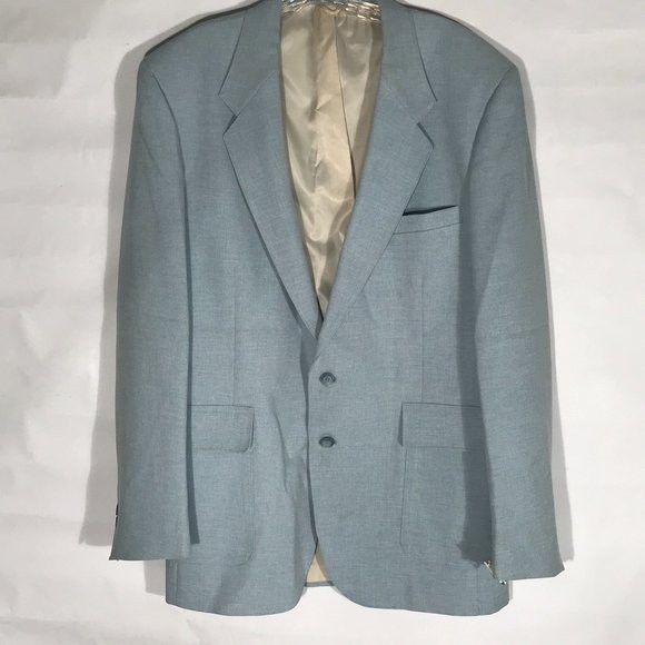 Levi's × Vintage LEVIS Baby Blue VTG Jacket Blazer Sport Coat 44L Size 44L - 3 Thumbnail