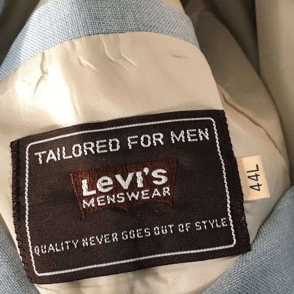 Levi's × Vintage LEVIS Baby Blue VTG Jacket Blazer Sport Coat 44L Size 44L - 4 Thumbnail