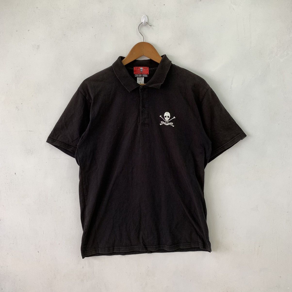 Japanese Brand Cream Soda Skull Design Polo Shirt Size US L / EU 52-54 / 3 - 3 Thumbnail