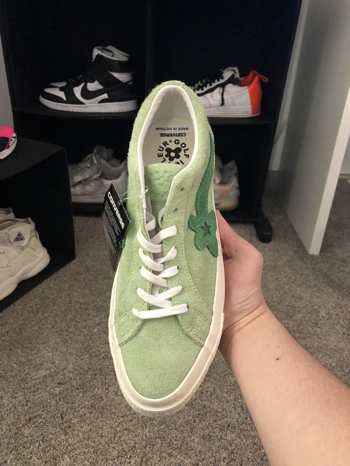 Converse × Golf Wang × Tyler The Creator Golf Le Fleur x One Star Ox Jade Lime 2018 Size US 12 / EU 45 - 2 Thumbnail