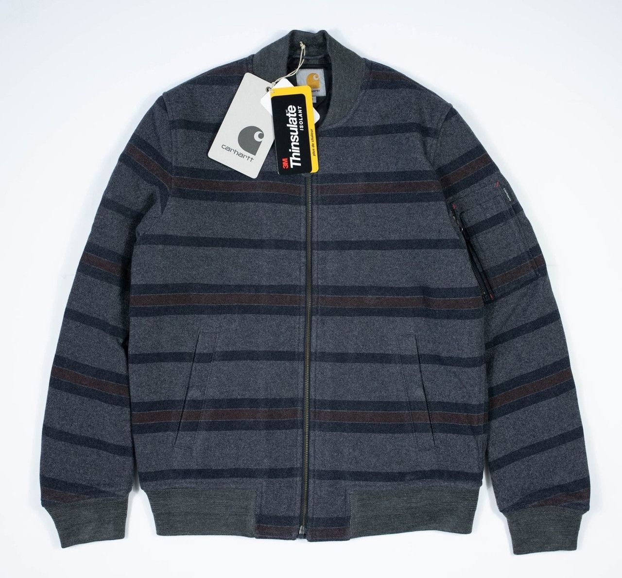 Carhartt Wip NEW Carhartt WIP Gray Wool Perry Bomber Jacket | Grailed