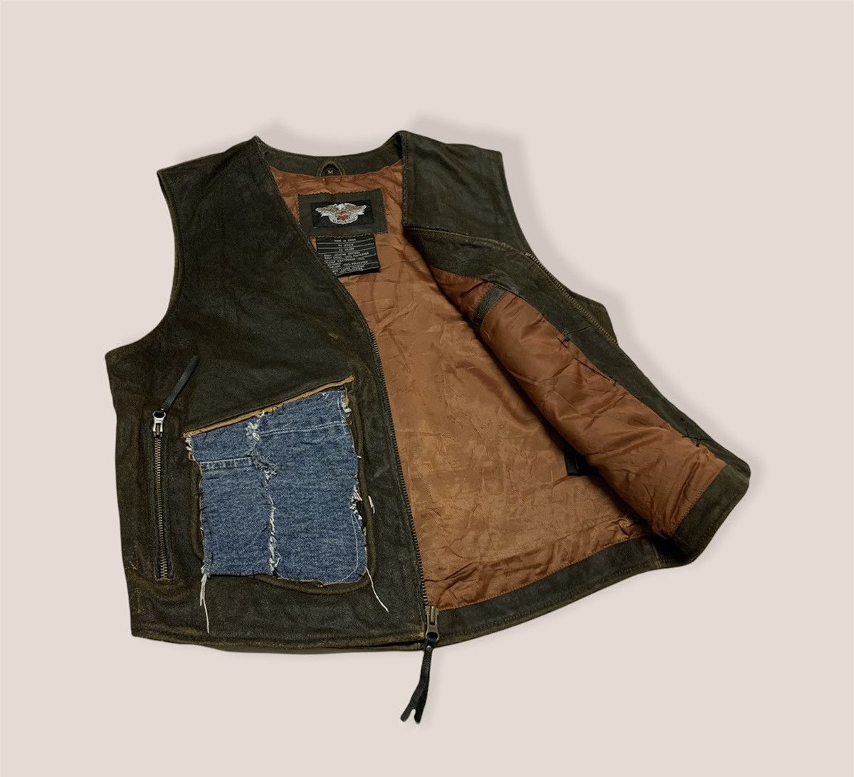 Harley Davidson HARLEY DAVIDSON Leather Jacket - Motorcycle Jacket Size US M / EU 48-50 / 2 - 1 Thumbnail